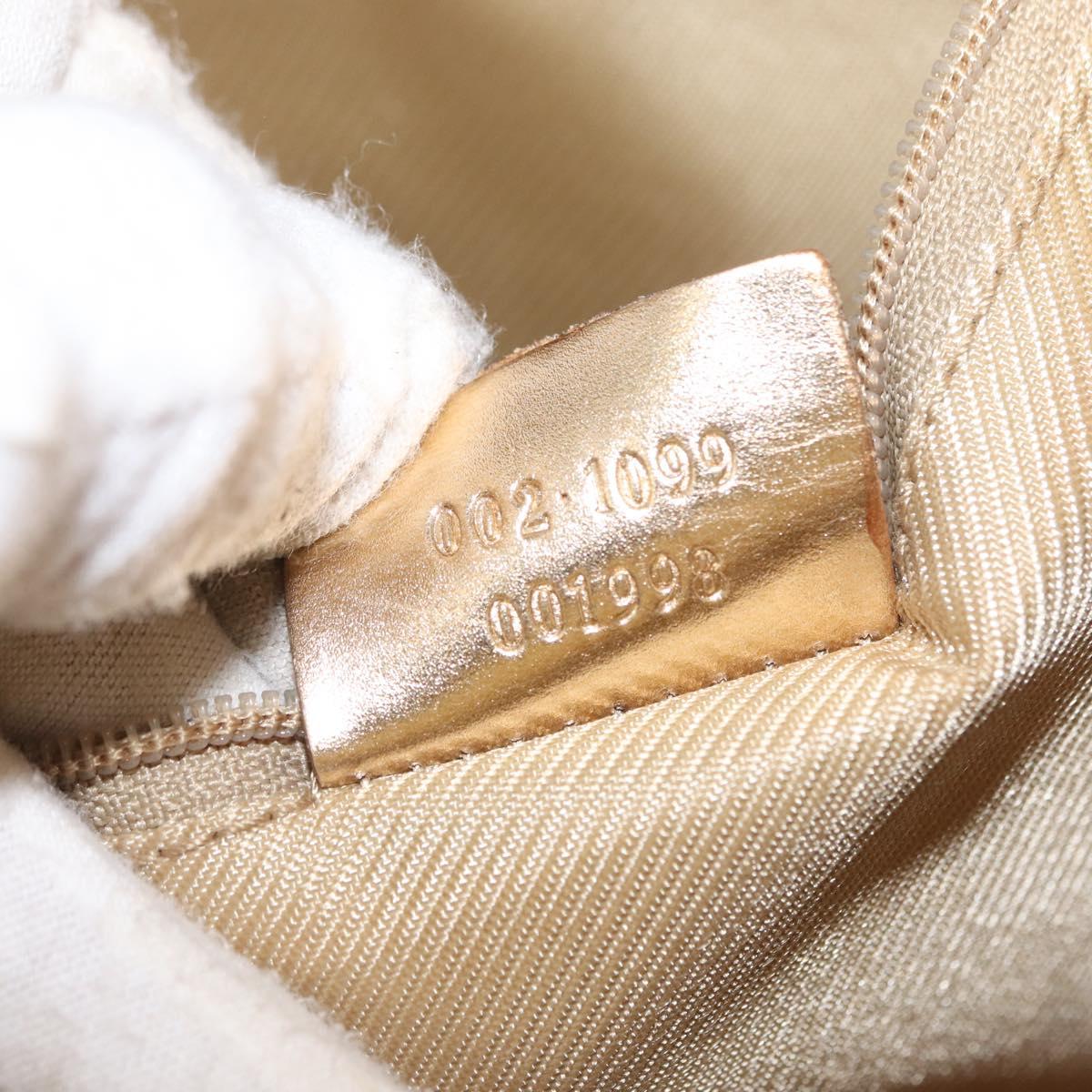 GUCCI GG Canvas Tote Bag Peppermint Gold 002 1099 Auth ka1465