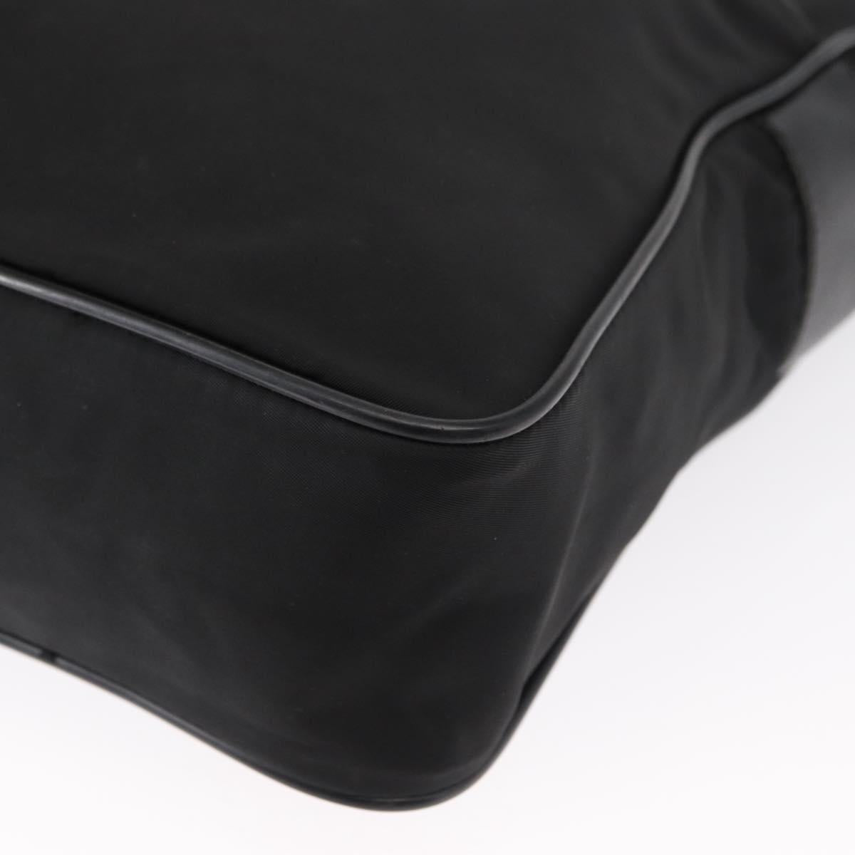 PRADA Shoulder Bag Nylon Black Silver Auth ka1477