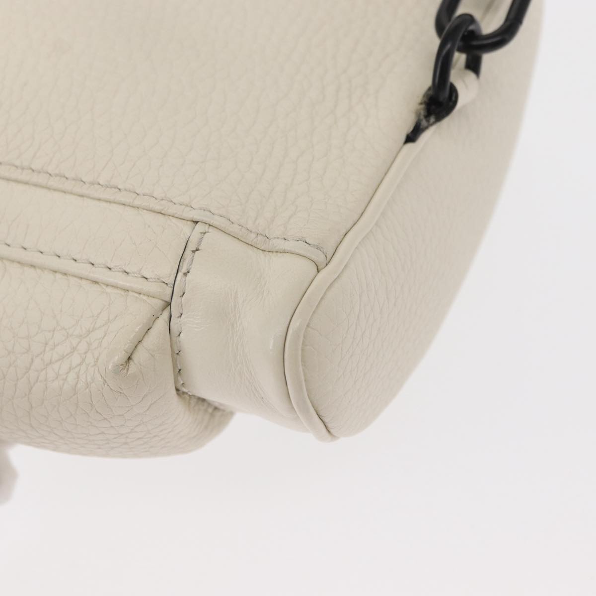 LOUIS VUITTON Christopher XS Bag Taurillon Leather White M58493 Auth ka147M