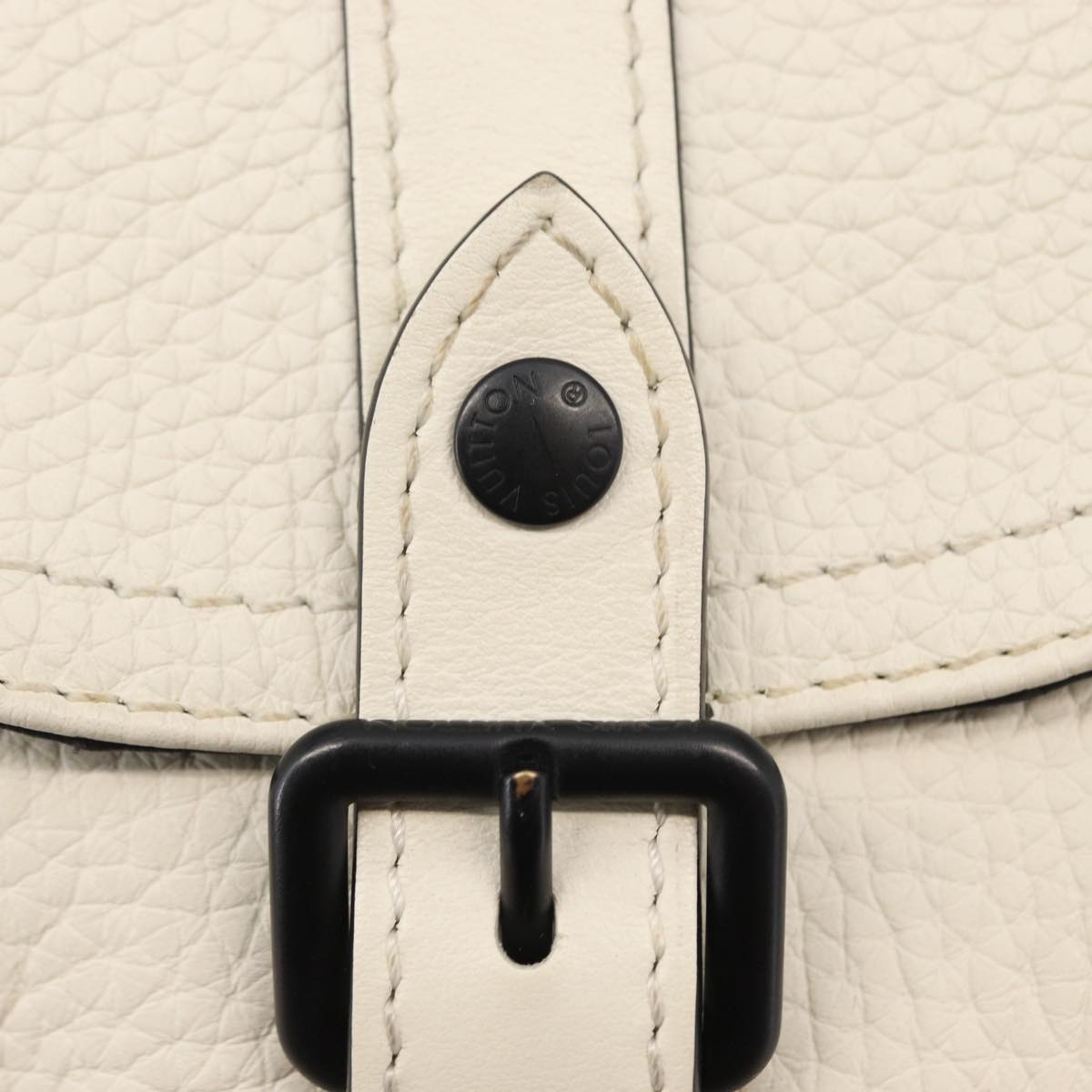 LOUIS VUITTON Christopher XS Bag Taurillon Leather White M58493 Auth ka147M