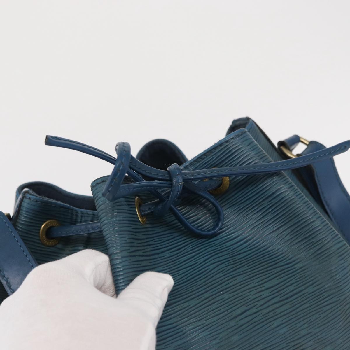 LOUIS VUITTON Epi Petit Noe Shoulder Bag Blue M44105 LV Auth ka1485