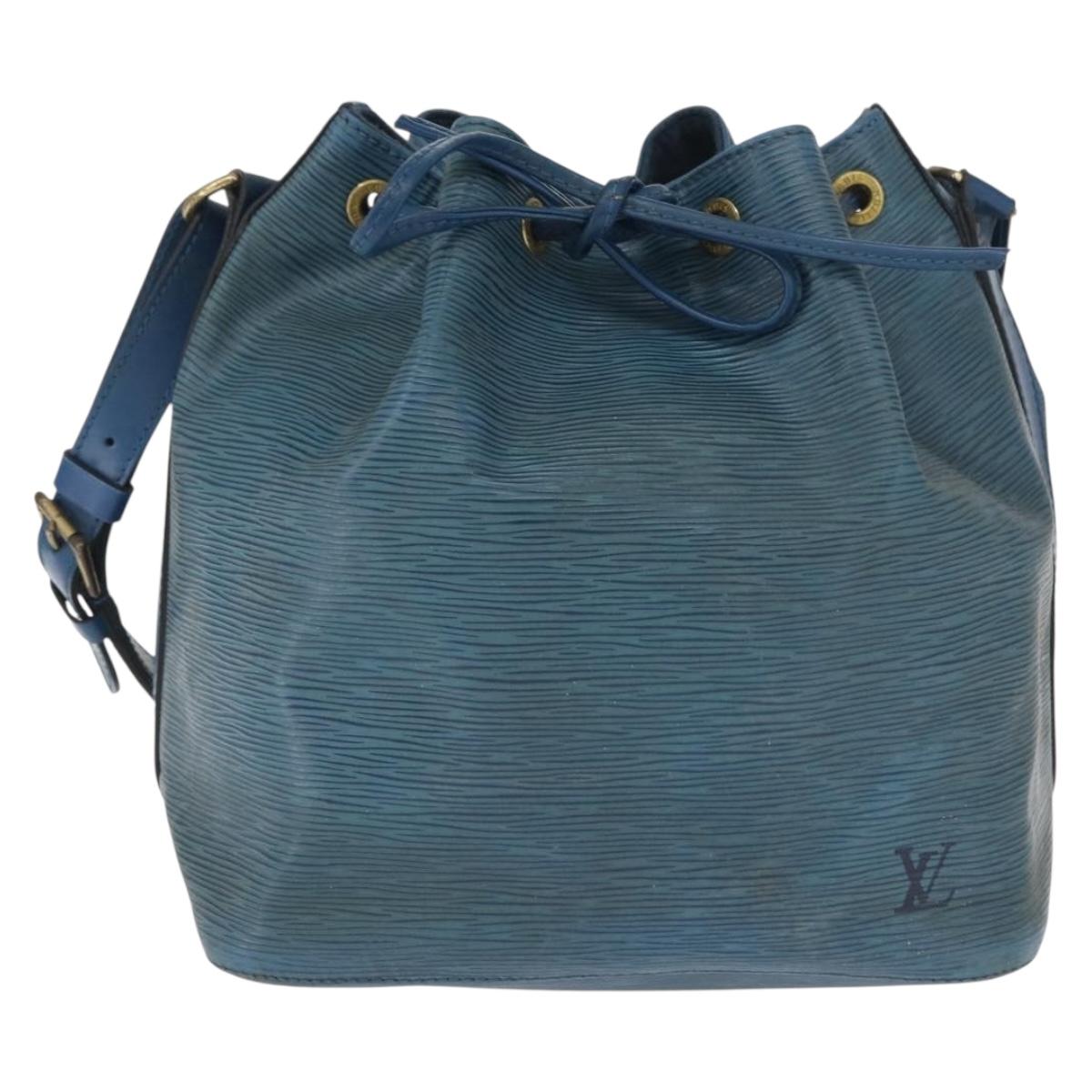 LOUIS VUITTON Epi Petit Noe Shoulder Bag Blue M44105 LV Auth ka1485