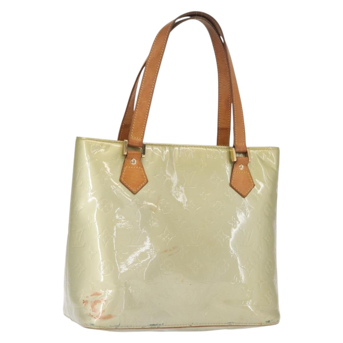 LOUIS VUITTON Monogram Vernis Houston Hand Bag Gris M91053 LV Auth ka1489