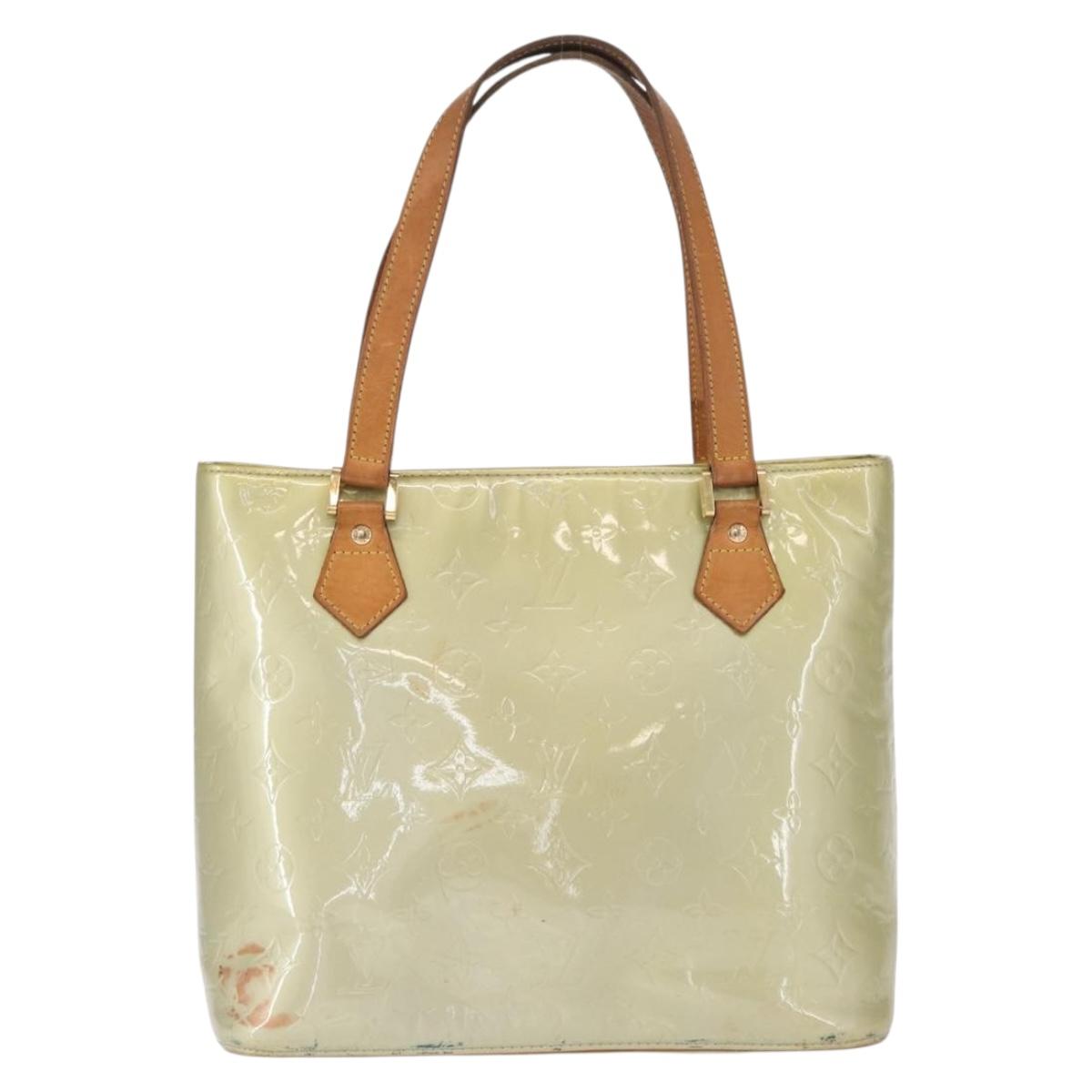 LOUIS VUITTON Monogram Vernis Houston Hand Bag Gris M91053 LV Auth ka1489