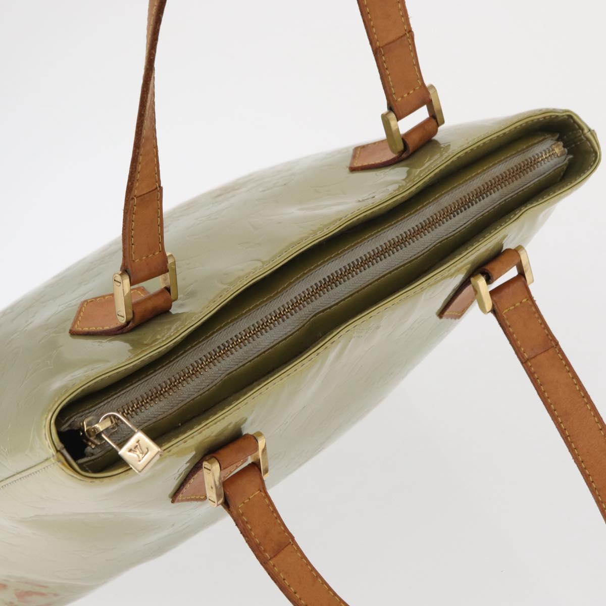 LOUIS VUITTON Monogram Vernis Houston Hand Bag Gris M91053 LV Auth ka1489