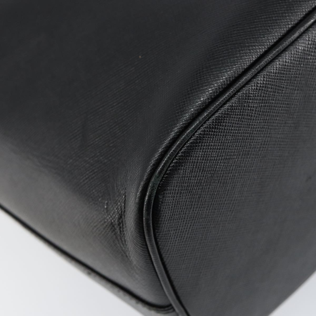 Salvatore Ferragamo Hand Bag Leather Gold Black Auth ka150