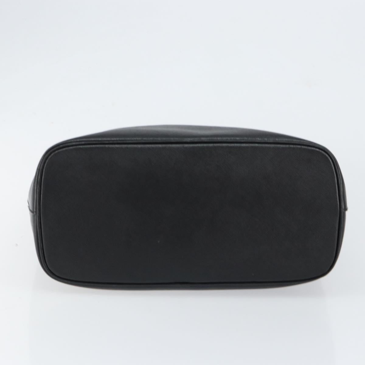 Salvatore Ferragamo Hand Bag Leather Gold Black Auth ka150