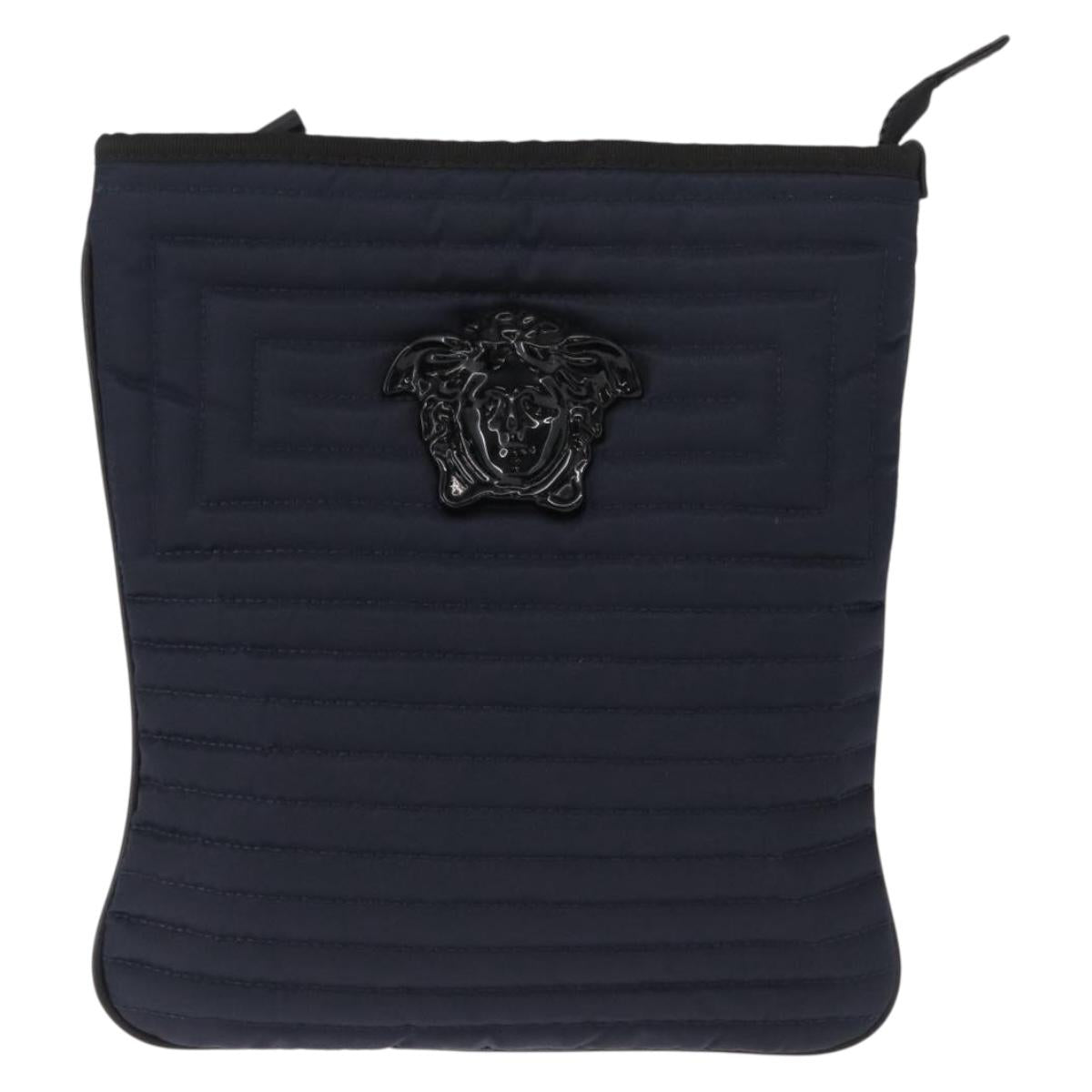 VERSACE Shoulder Bag Nylon Navy Auth ka1505