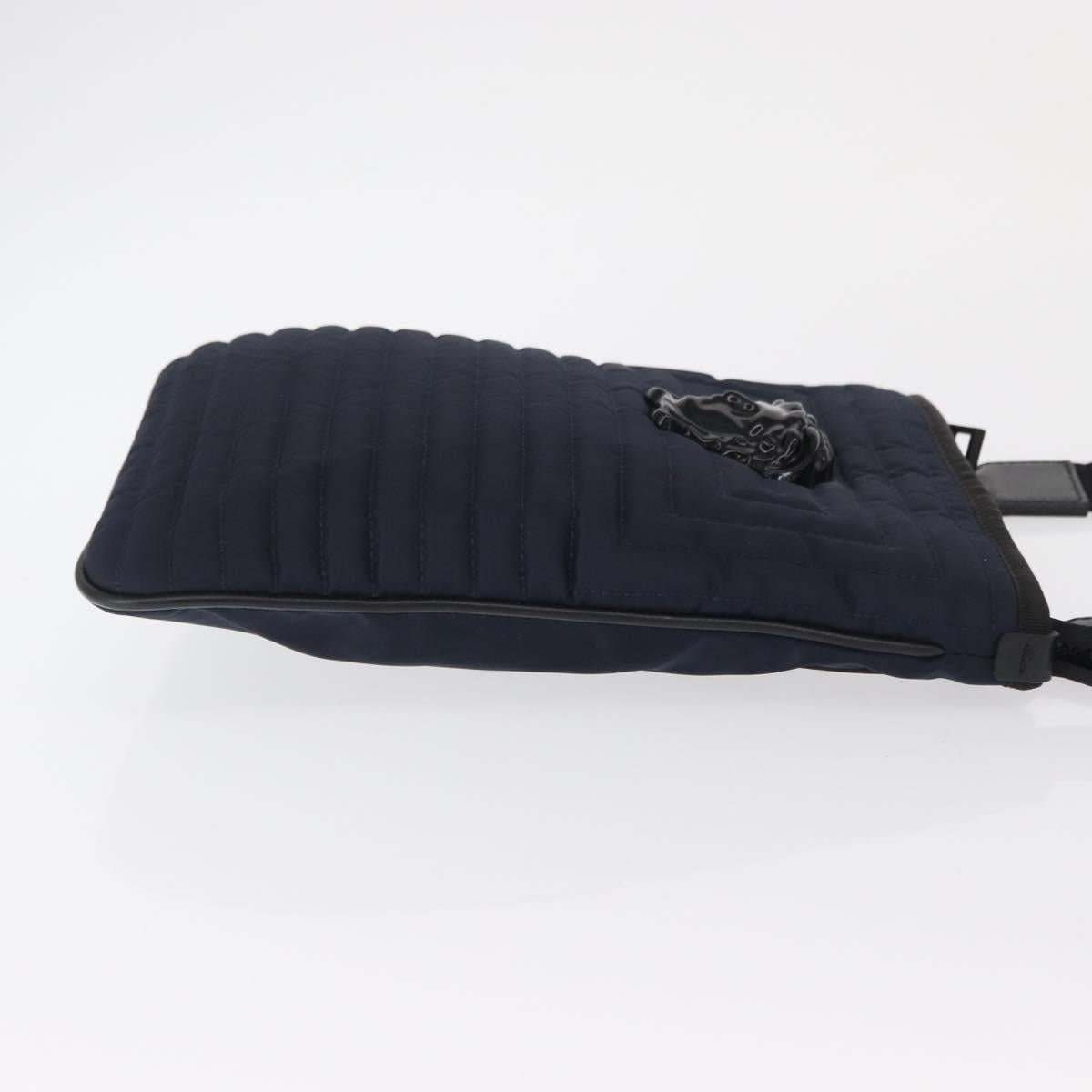VERSACE Shoulder Bag Nylon Navy Auth ka1505