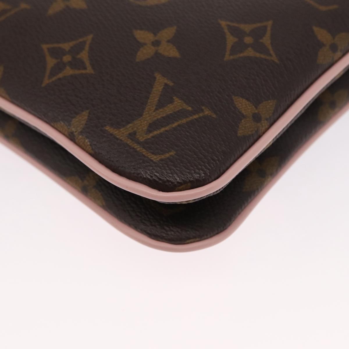 LOUIS VUITTON Monogram Vivienne Pochette Double Zip Bag M69744 LV Auth ka1506SAM