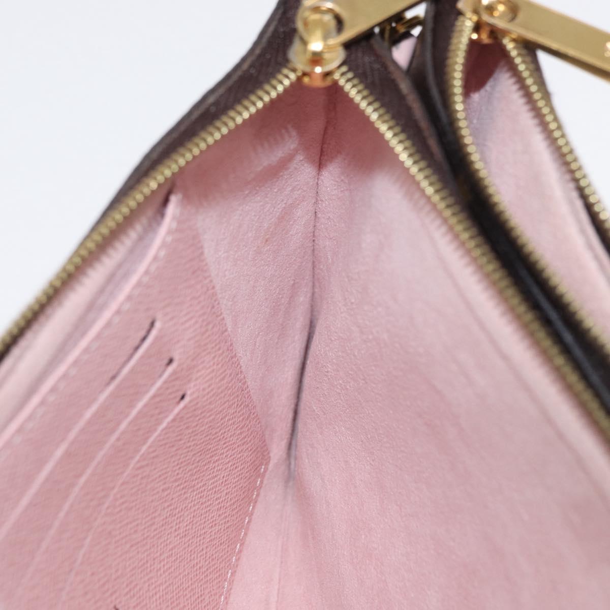 LOUIS VUITTON Monogram Vivienne Pochette Double Zip Bag M69744 LV Auth ka1506SAM