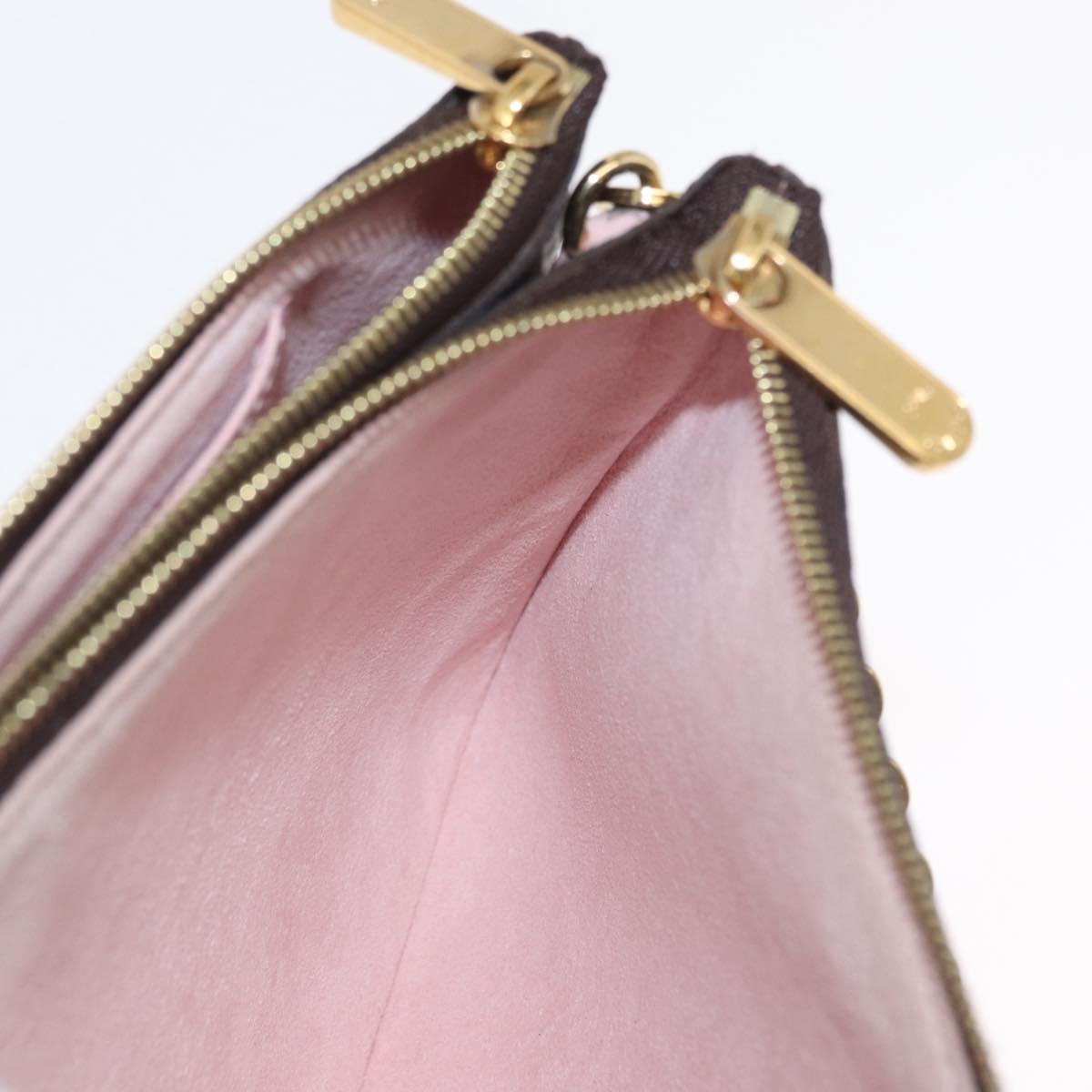 LOUIS VUITTON Monogram Vivienne Pochette Double Zip Bag M69744 LV Auth ka1506SAM