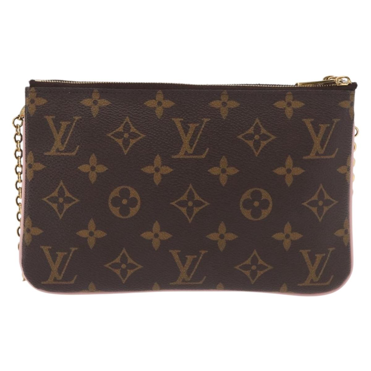 LOUIS VUITTON Monogram Vivienne Pochette Double Zip Bag M69744 LV Auth ka1506SAM