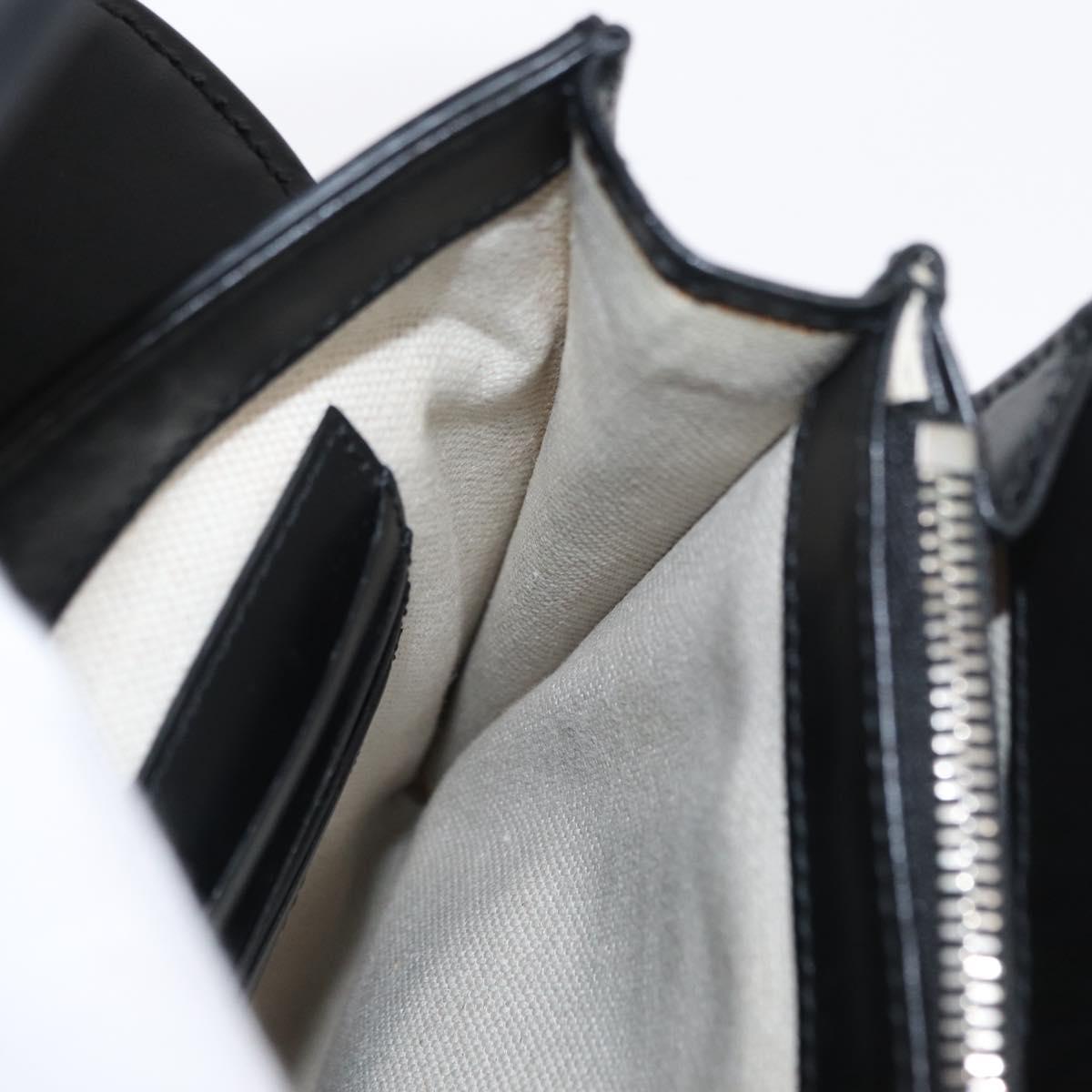 GUCCI GG Emboss Shoulder Bag Black Silver 625782 Auth ka1507