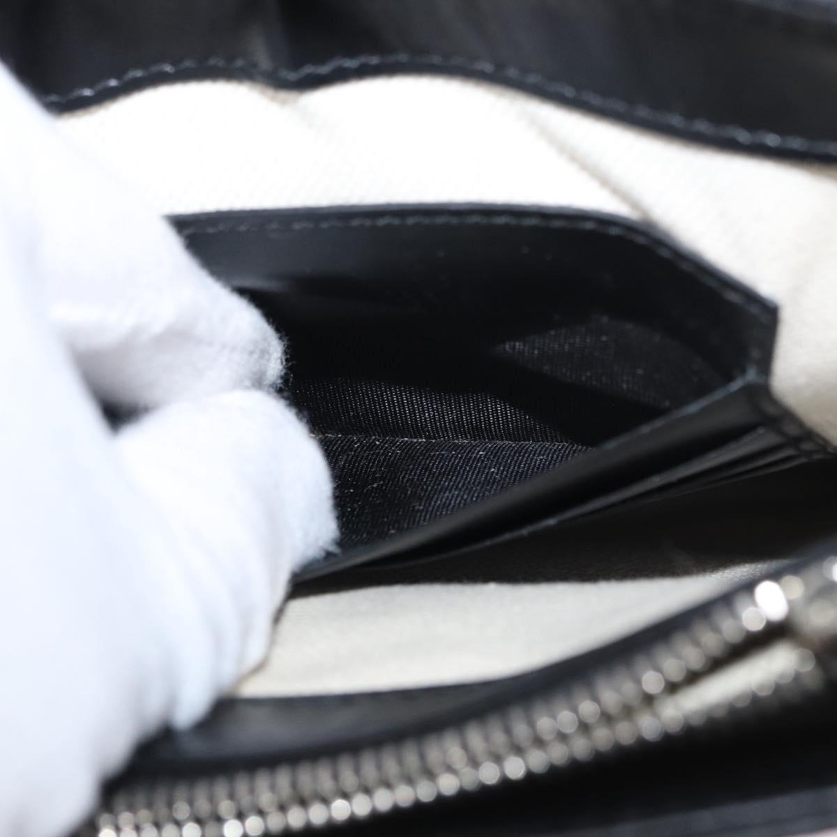 GUCCI GG Emboss Shoulder Bag Black Silver 625782 Auth ka1507