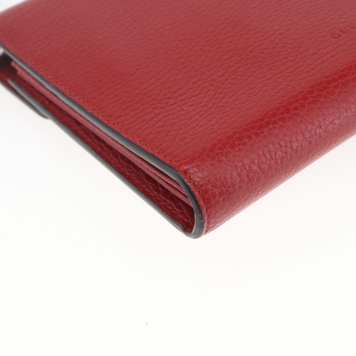GUCCI Dionysus Chain Wallet Leather Red 401231 Auth ka1510M