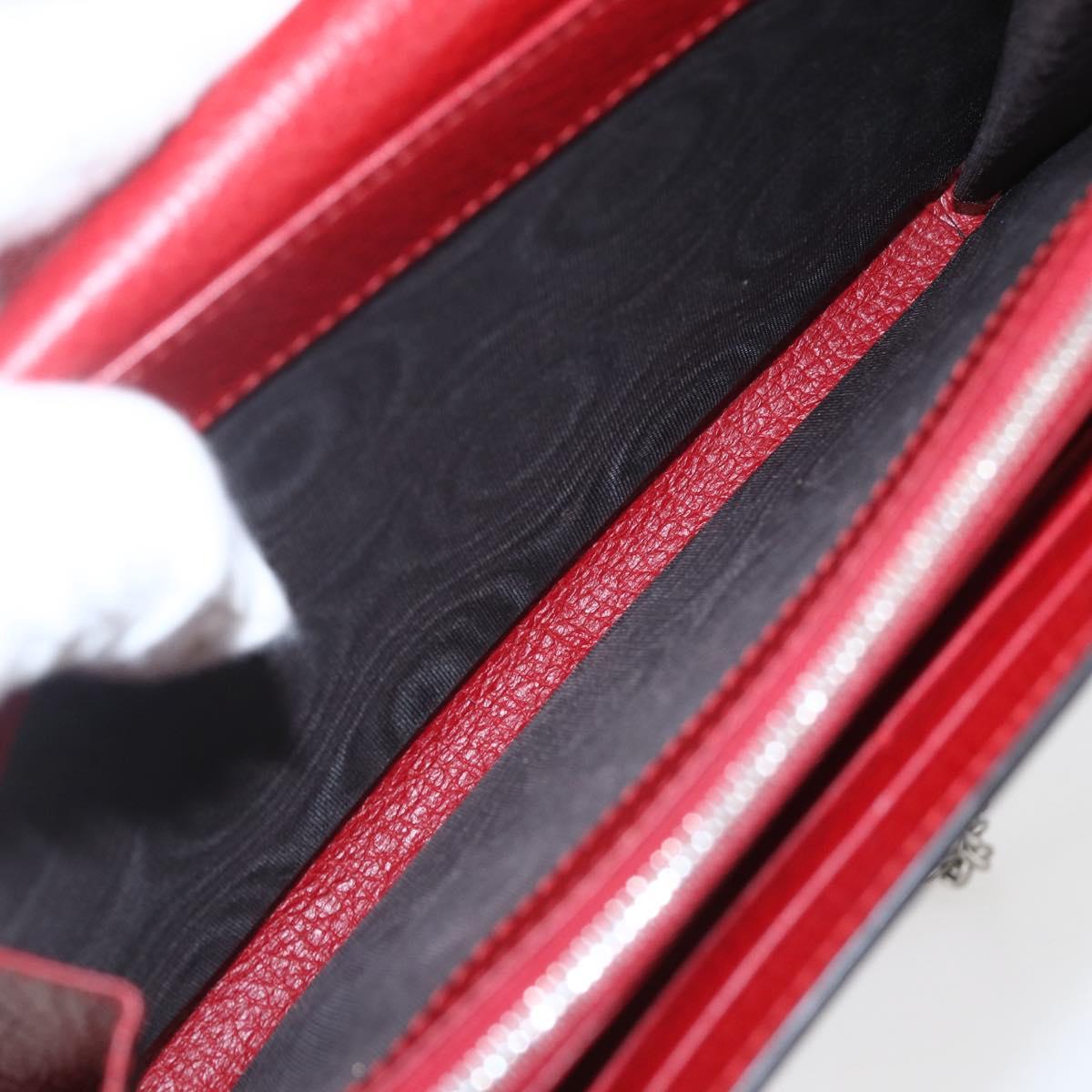 GUCCI Dionysus Chain Wallet Leather Red 401231 Auth ka1510M