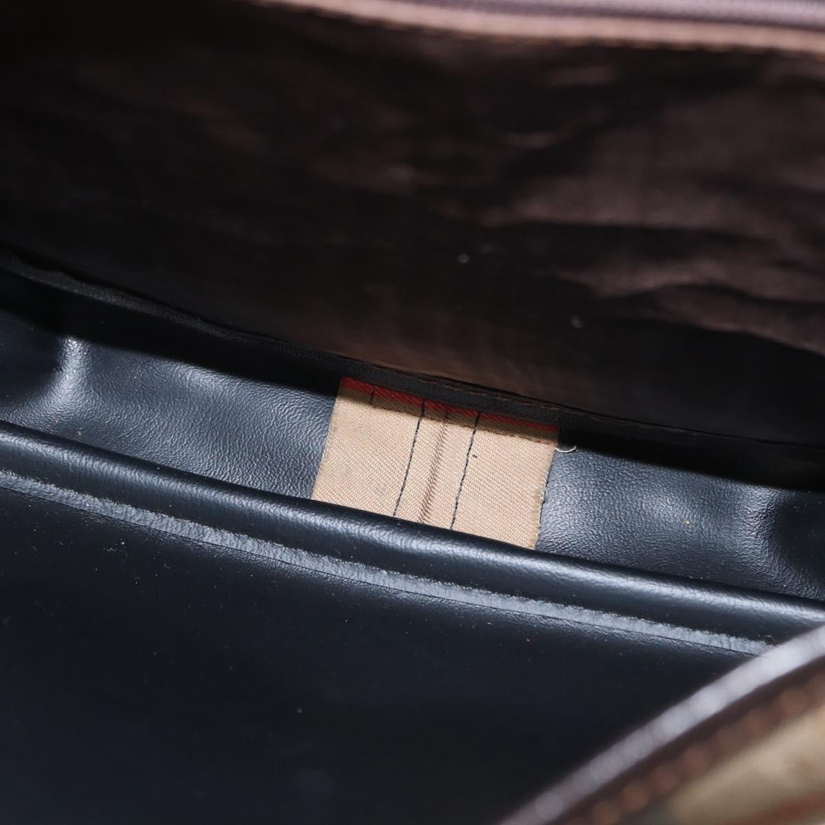 Burberrys Nova Check Shoulder Bag Canvas Beige Gold Auth ka152