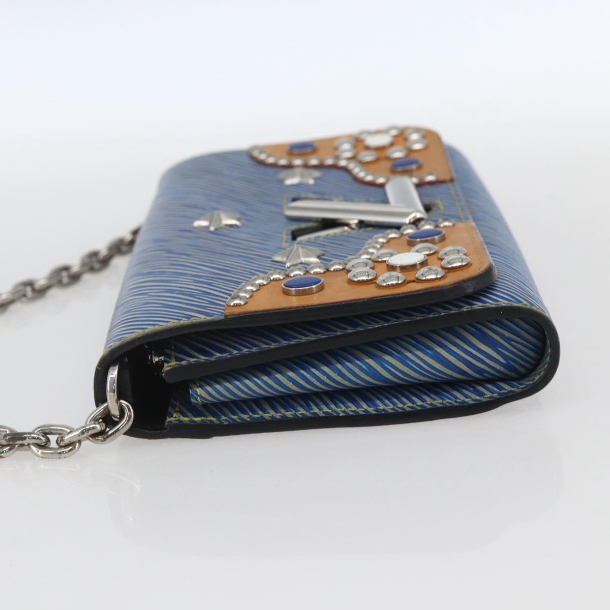 LOUIS VUITTON Epi Denim Twist MM Shoulder Bag Blue M50271 LV Auth ka1523SAM