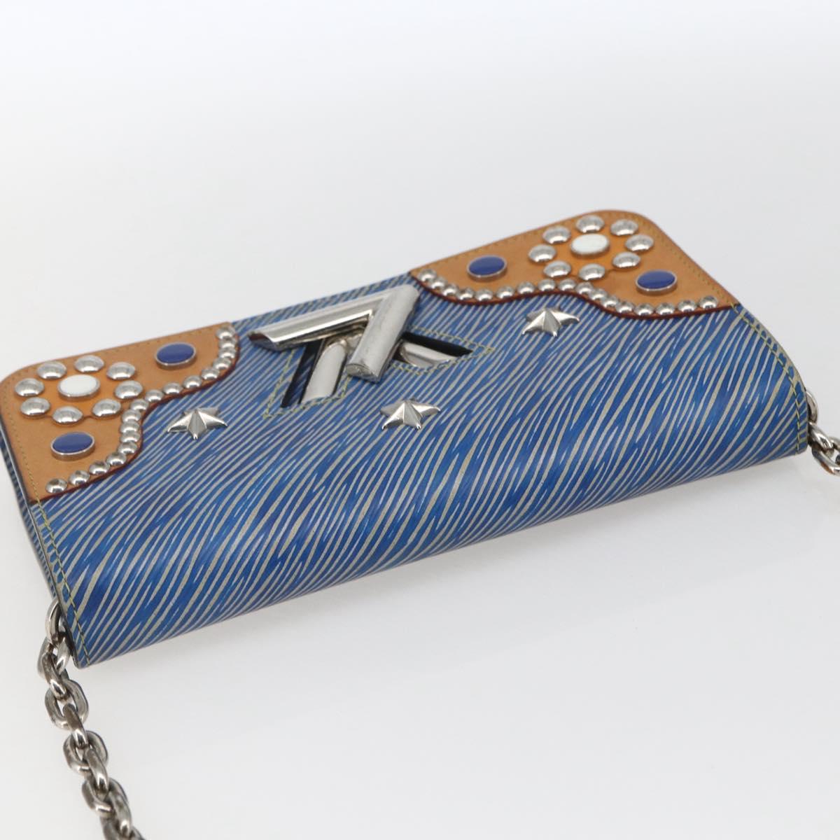LOUIS VUITTON Epi Denim Twist MM Shoulder Bag Blue M50271 LV Auth ka1523SAM