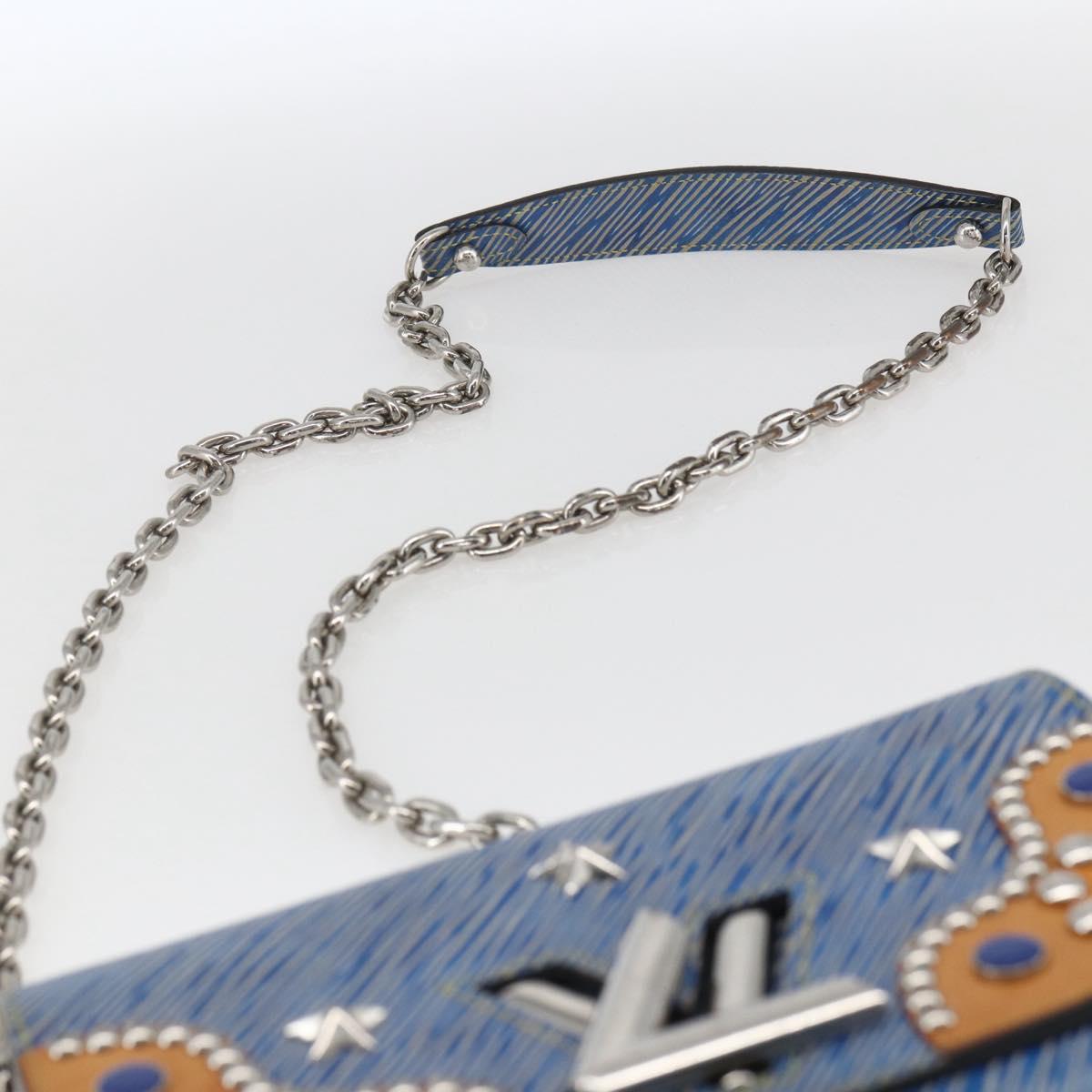 LOUIS VUITTON Epi Denim Twist MM Shoulder Bag Blue M50271 LV Auth ka1523SAM