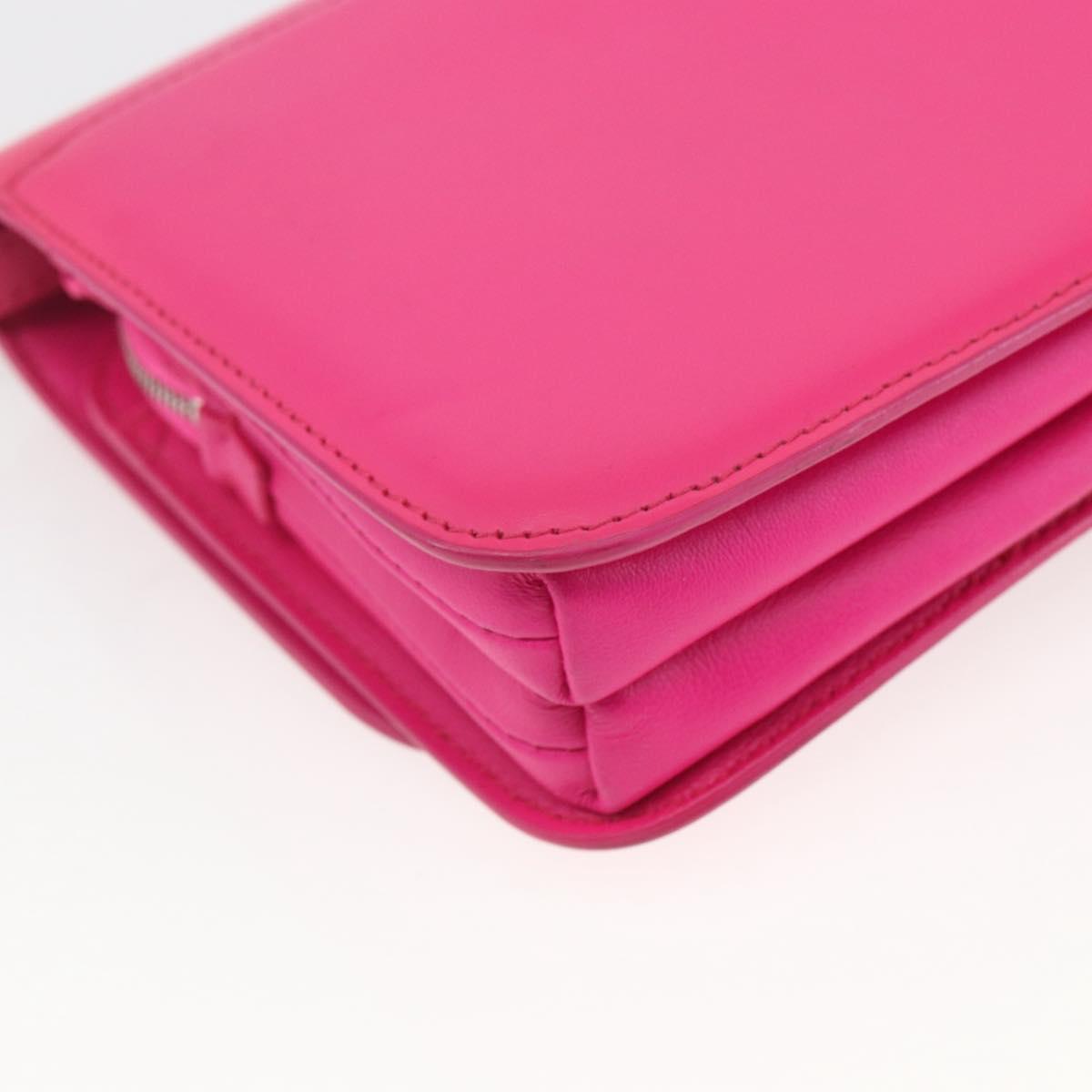 BALENCIAGA Shoulder Bag Leather Pink Silver 592898 Auth ka1527V