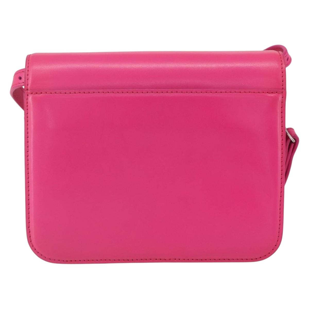 BALENCIAGA Shoulder Bag Leather Pink Silver 592898 Auth ka1527V