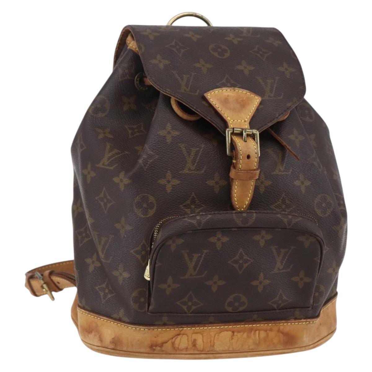 LOUIS VUITTON Monogram Montsouris MM Backpack M51136 LV Auth ka154