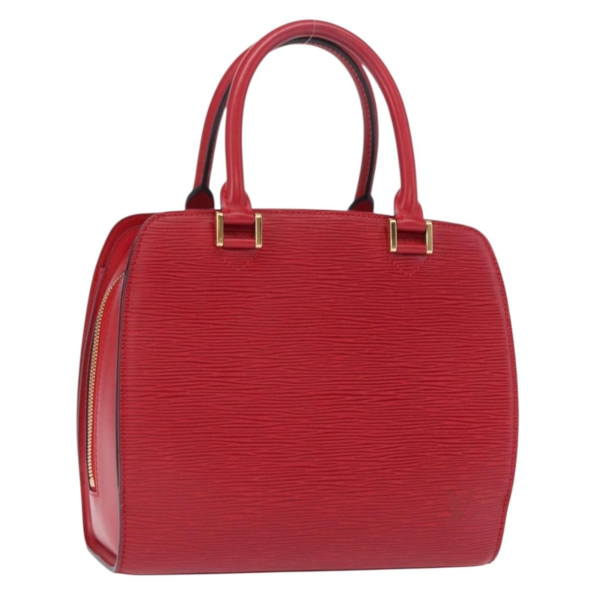 LOUIS VUITTON Epi Pont Neuf Hand Bag Red M52057 LV Auth ka1540