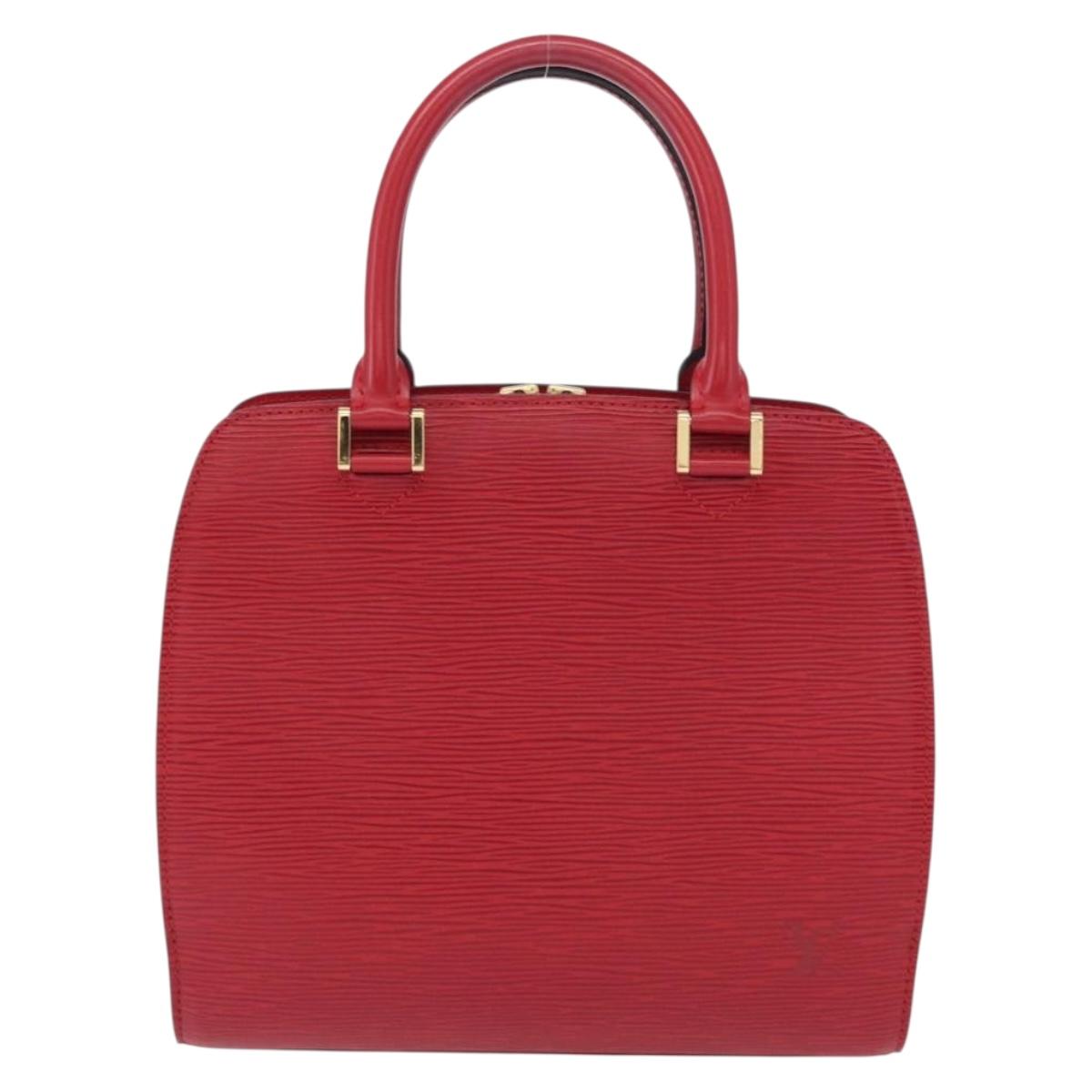 LOUIS VUITTON Epi Pont Neuf Hand Bag Red M52057 LV Auth ka1540