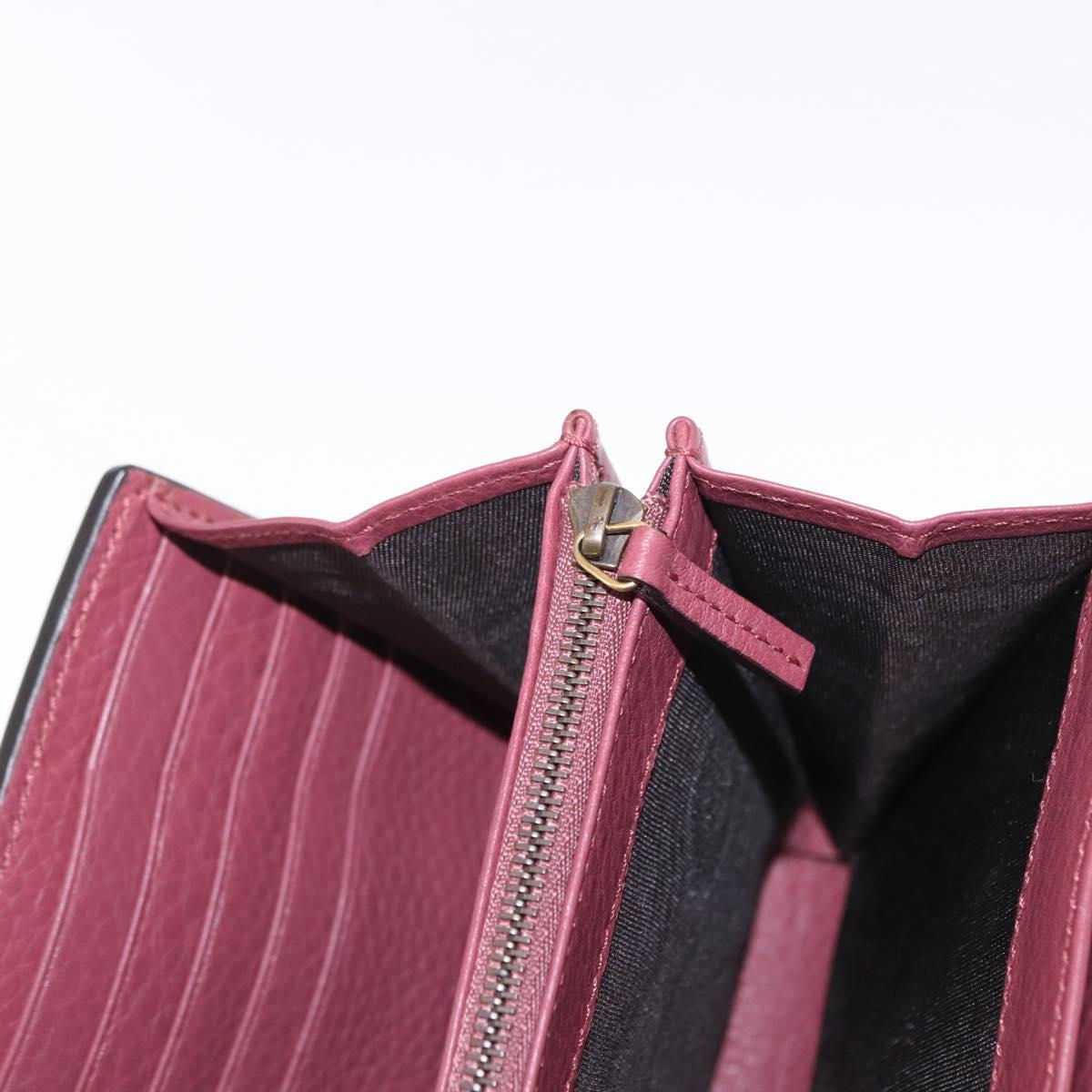GUCCI GG Marmont Chain Shoulder Bag Leather Pink Gold 401232 Auth ka1546SAV