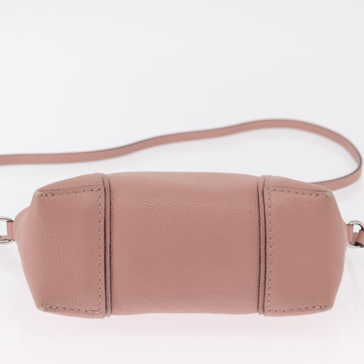 LOUIS VUITTON Parnasea Nano Lockit Hand Bag Leather Pink M61256 LV Auth ka1550