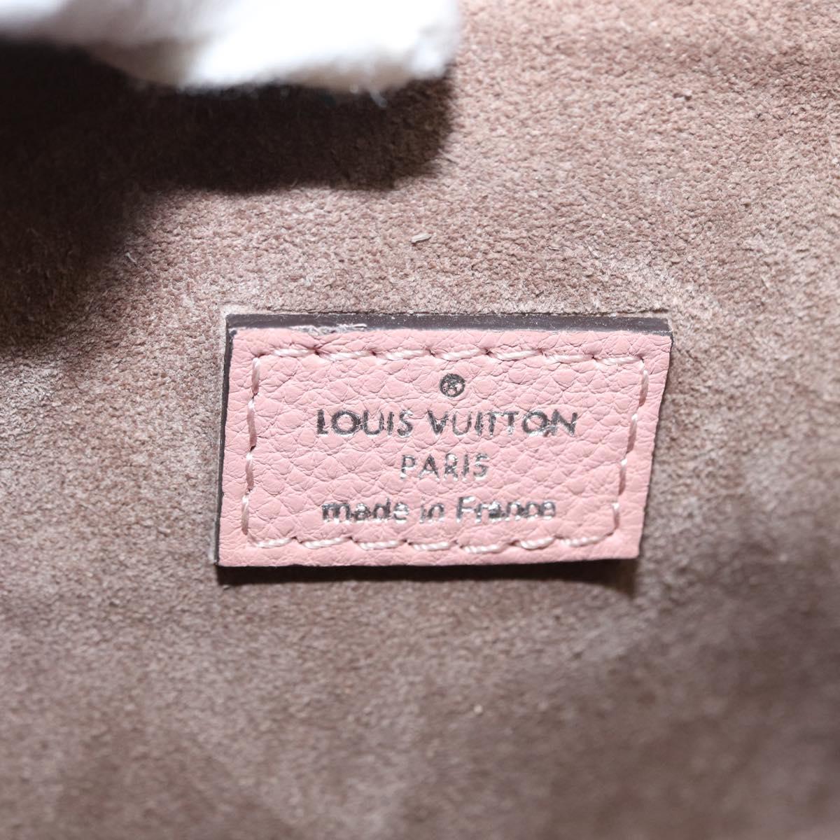 LOUIS VUITTON Parnasea Nano Lockit Hand Bag Leather Pink M61256 LV Auth ka1550