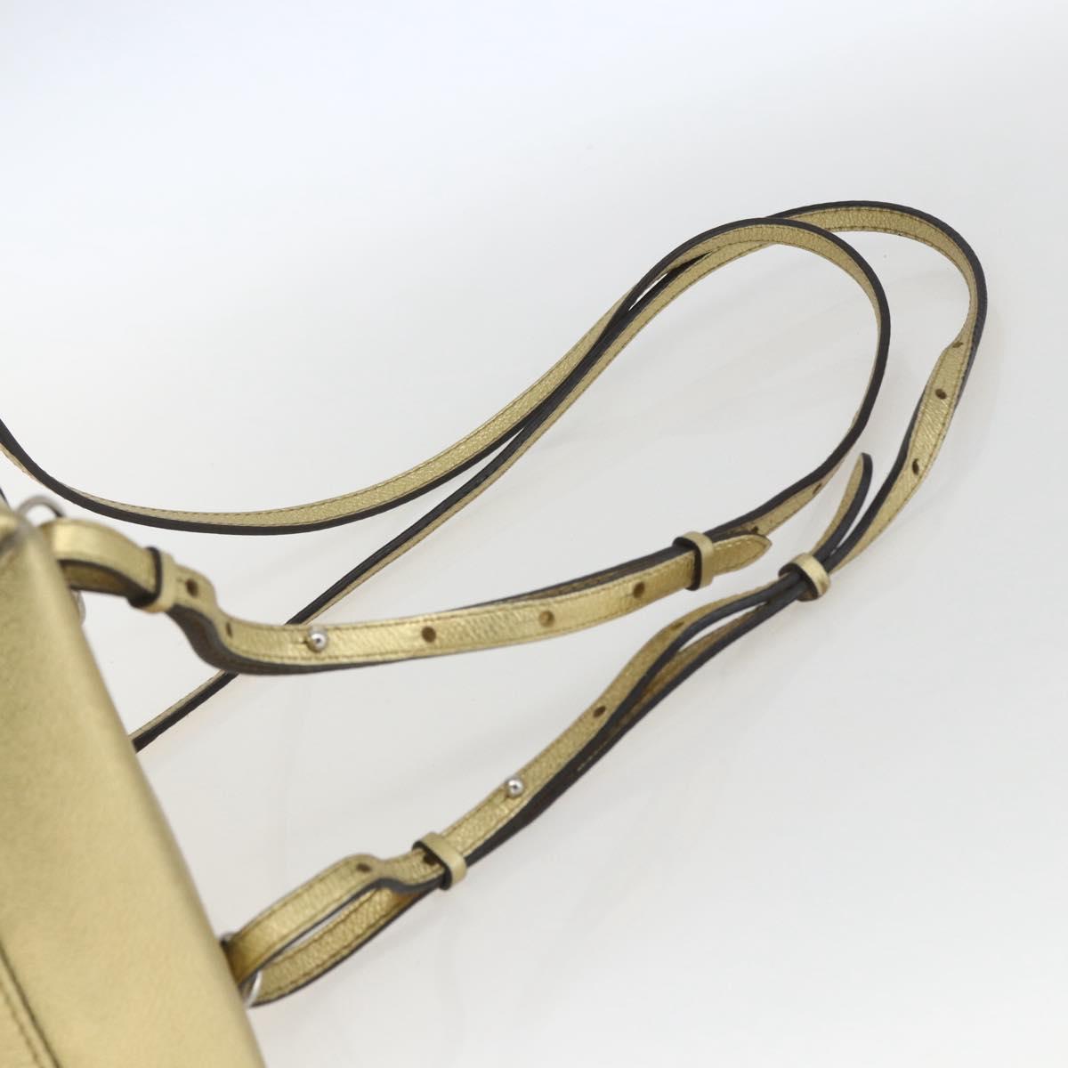 LOUIS VUITTON Rock Me Backpack Leather Gold Tone M54575 LV Auth ka1551M