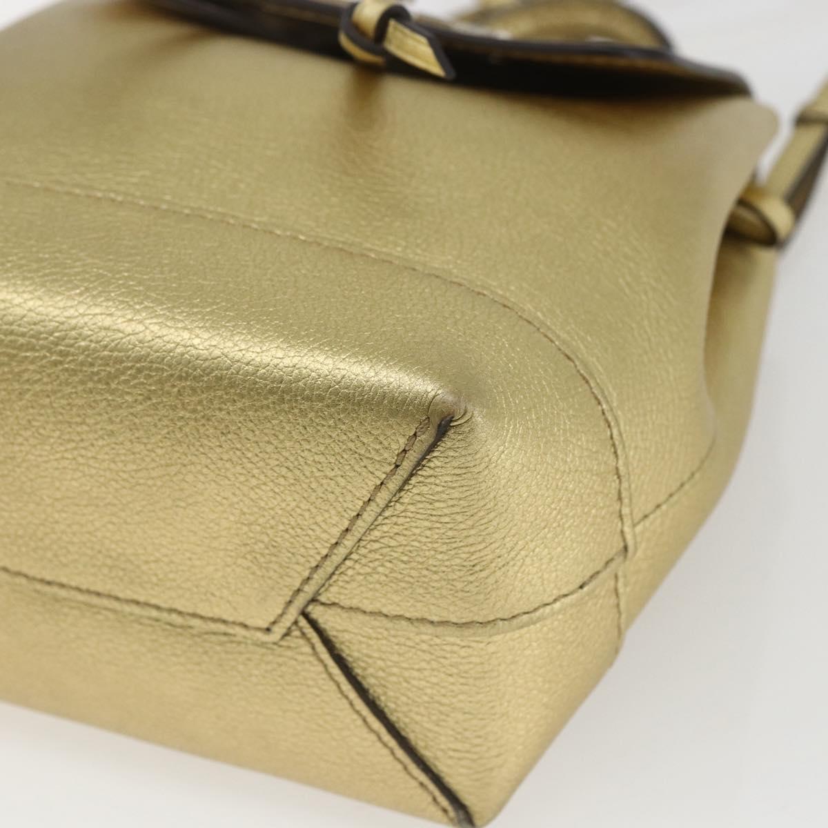 LOUIS VUITTON Rock Me Backpack Leather Gold Tone M54575 LV Auth ka1551M