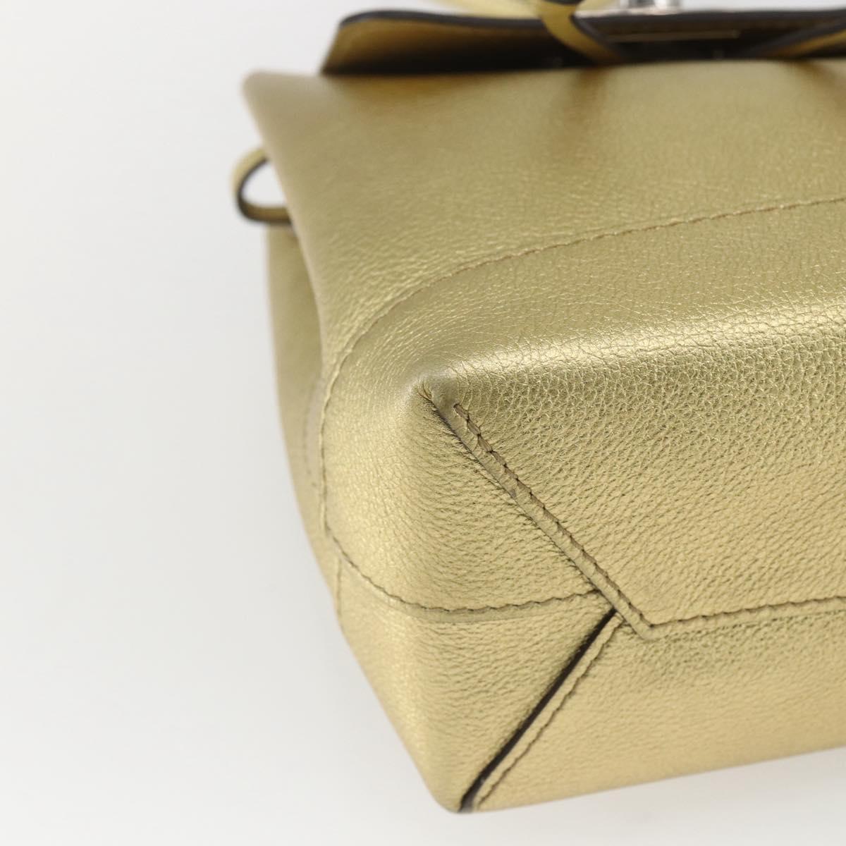 LOUIS VUITTON Rock Me Backpack Leather Gold Tone M54575 LV Auth ka1551M