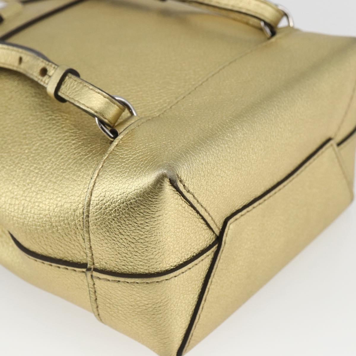 LOUIS VUITTON Rock Me Backpack Leather Gold Tone M54575 LV Auth ka1551M