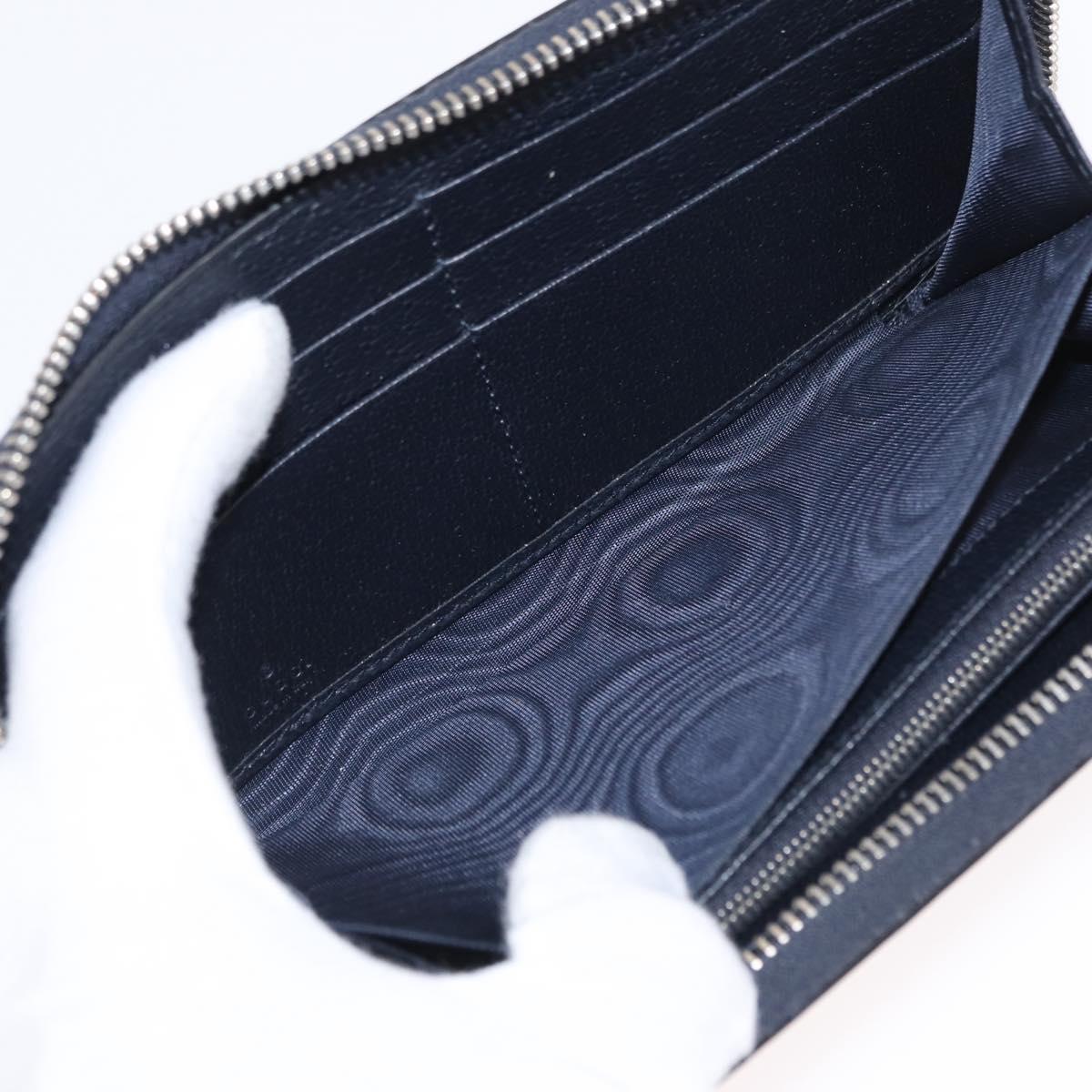 GUCCI GG Marmont GG Supreme Long Wallet PVC Navy 706844 Auth ka1568M