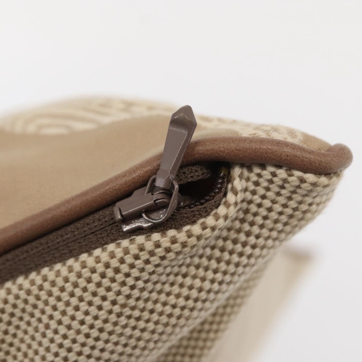 HERMES Cushion Cotton Beige Auth ka157