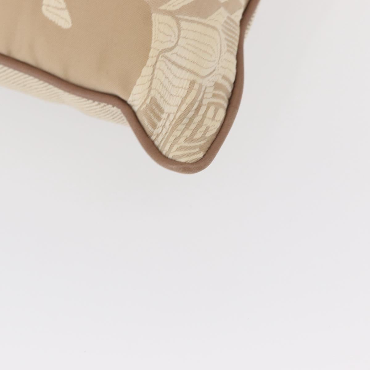 HERMES Cushion Cotton Beige Auth ka157