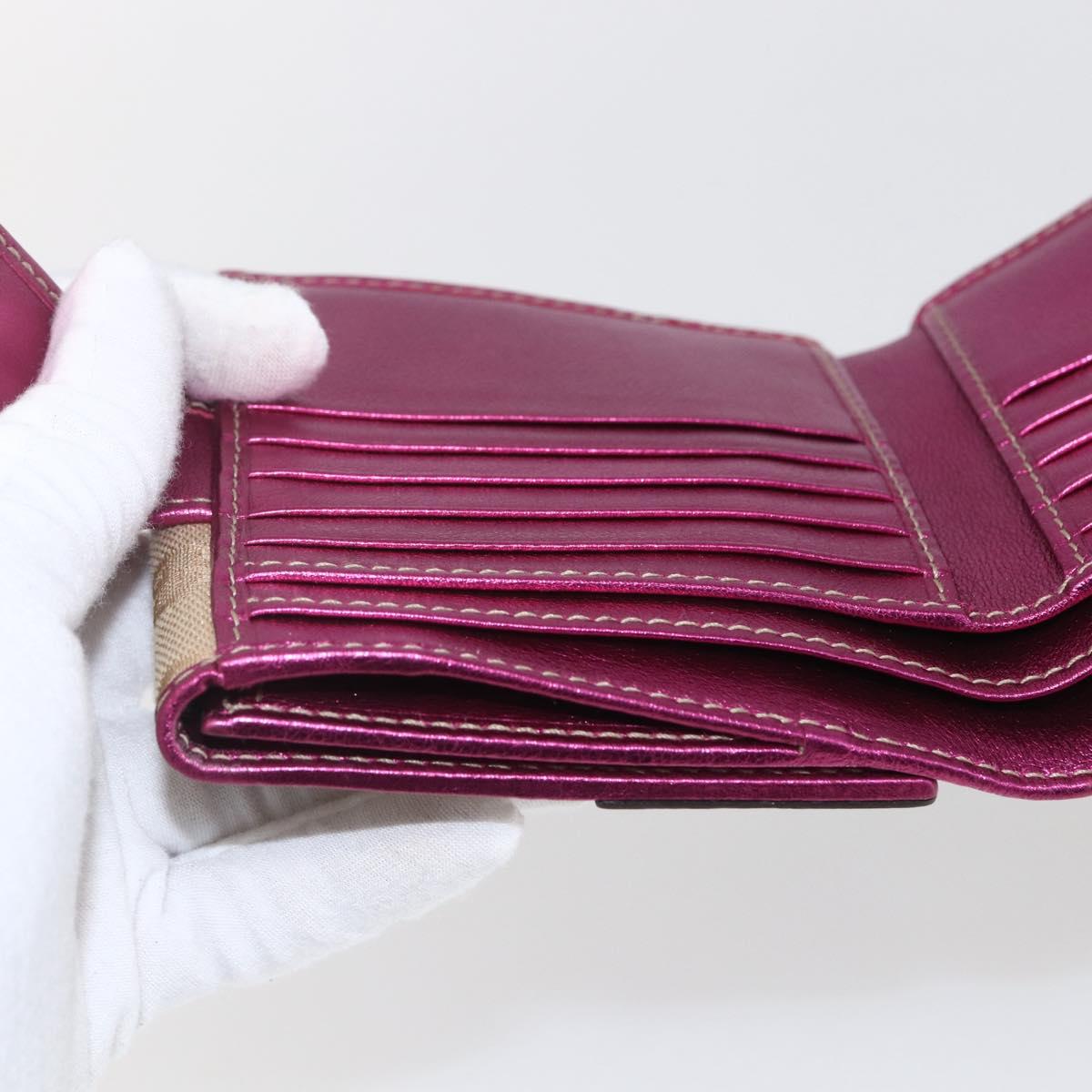 GUCCI GG Canvas Wallet Beige Gold 181594 Auth ka1573V