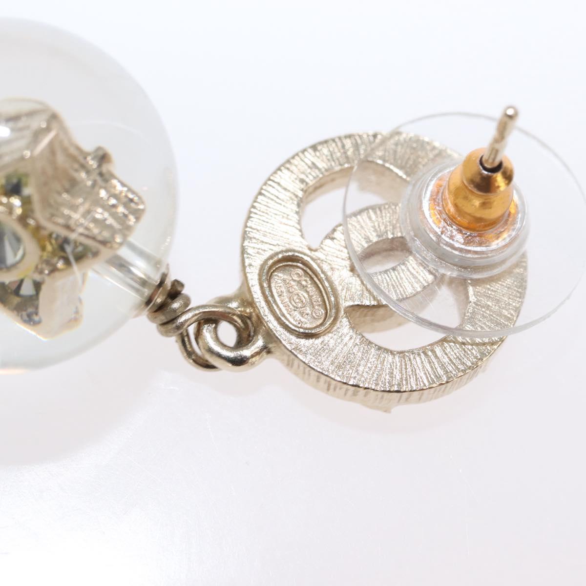 CHANEL COCO Mark Pierce Earring metal Gold CC Auth ka1574
