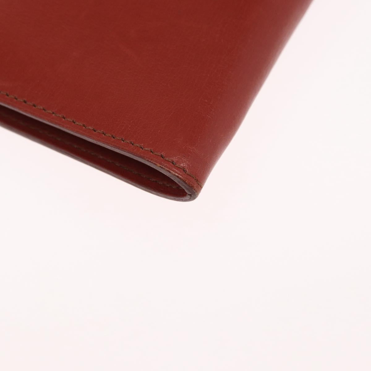 HERMES Onimetu Shoulder Bag Leather Brown Auth ka1579