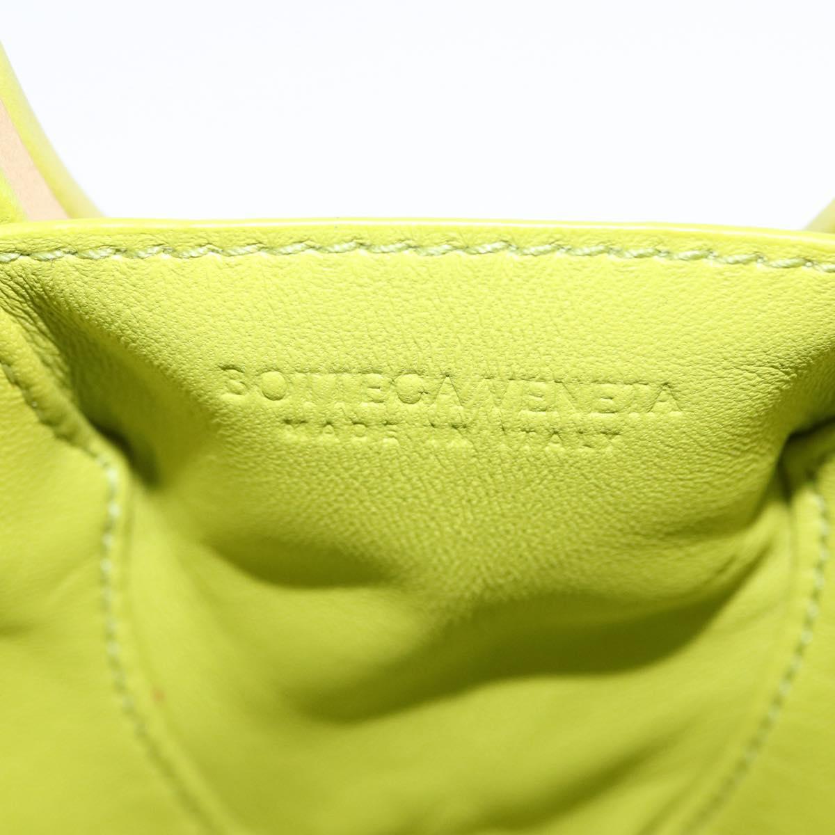 BOTTEGA VENETA Clutch Bag Leather Green Auth ka1582M