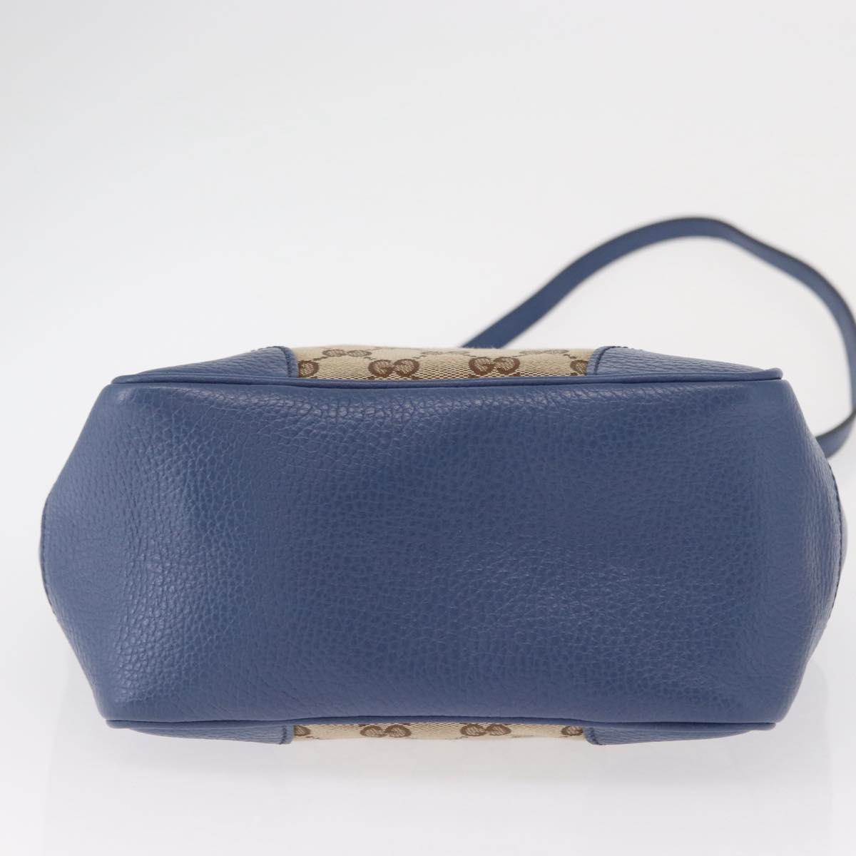 GUCCI GG Canvas Brie Hand Bag Outlet 2way Beige Gold 449241 Auth ka1584