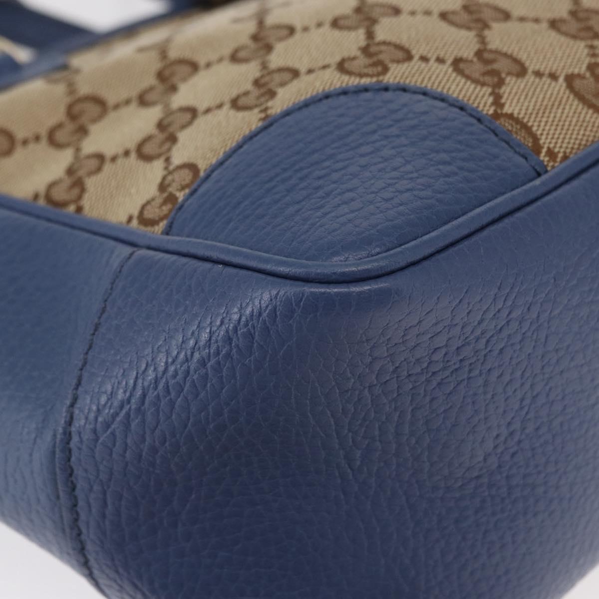 GUCCI GG Canvas Brie Hand Bag Outlet 2way Beige Gold 449241 Auth ka1584