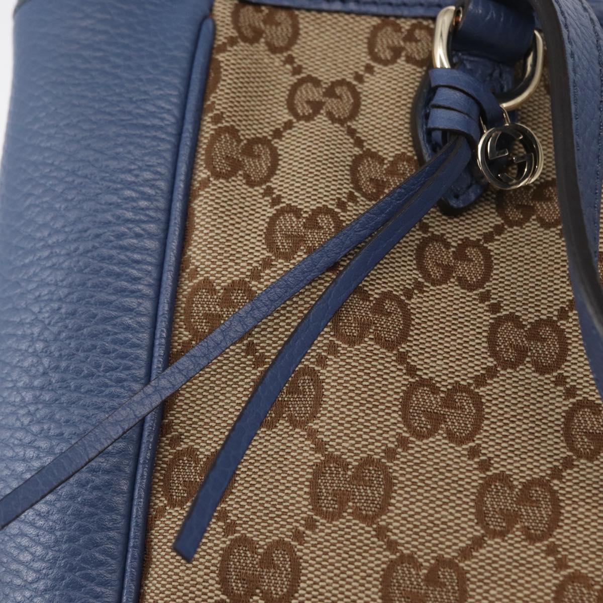 GUCCI GG Canvas Brie Hand Bag Outlet 2way Beige Gold 449241 Auth ka1584