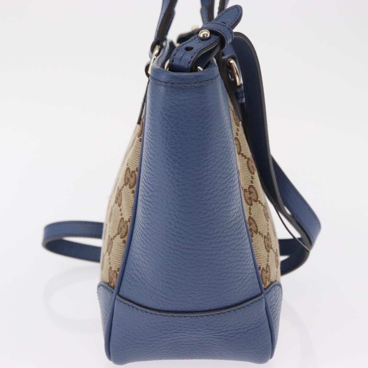 GUCCI GG Canvas Brie Hand Bag Outlet 2way Beige Gold 449241 Auth ka1584