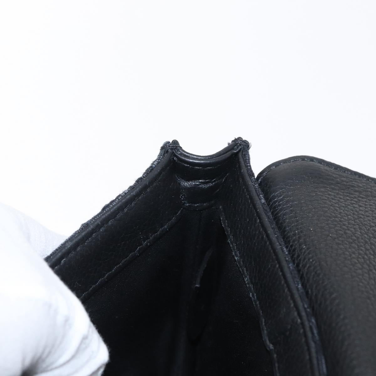 Christian Dior Oblique Trotter Canvas Saddle bag Bag Black Silver Auth ka1589M