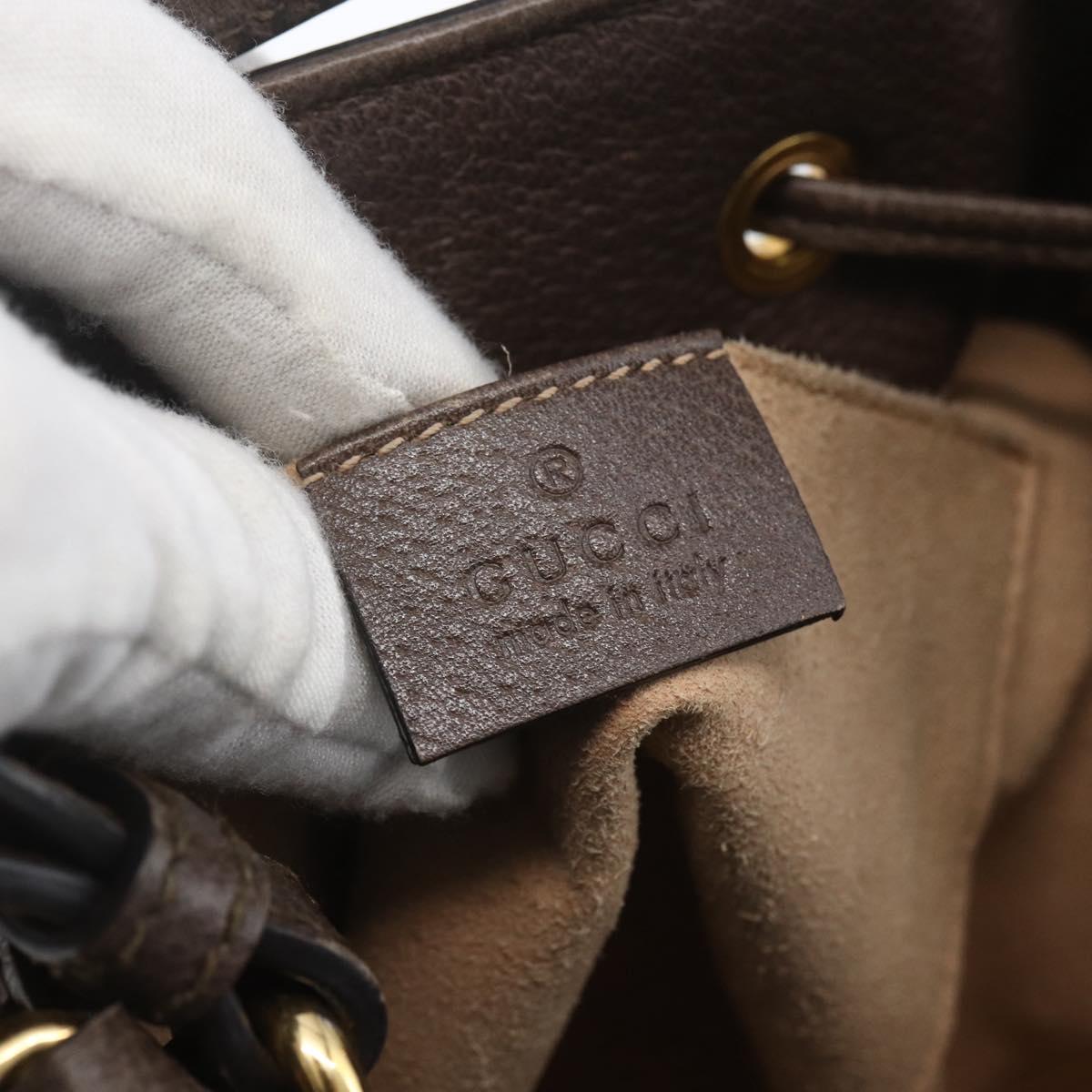 GUCCI GG Supreme Web Sherry Line Ophidia Bag PVC 2way Beige 550621 Auth ka1592M